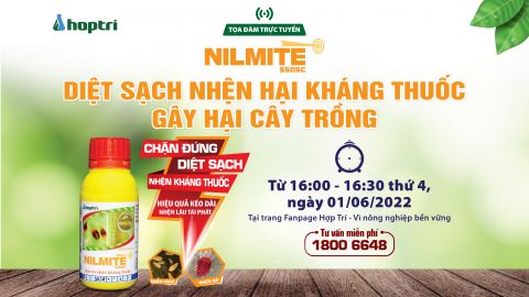 TỌA ĐÀM TRỰC TUYẾN: NILMITE 550SC - DIỆT SẠCH NHỆN HẠI KHÁNG THUỐC GÂY HẠI CÂY TRỒNG