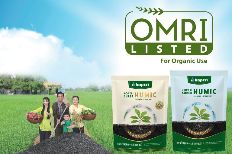 Hợp Trí Super Humic đạt chứng nhận hữu cơ từ viện OMRI - Hoa Kỳ